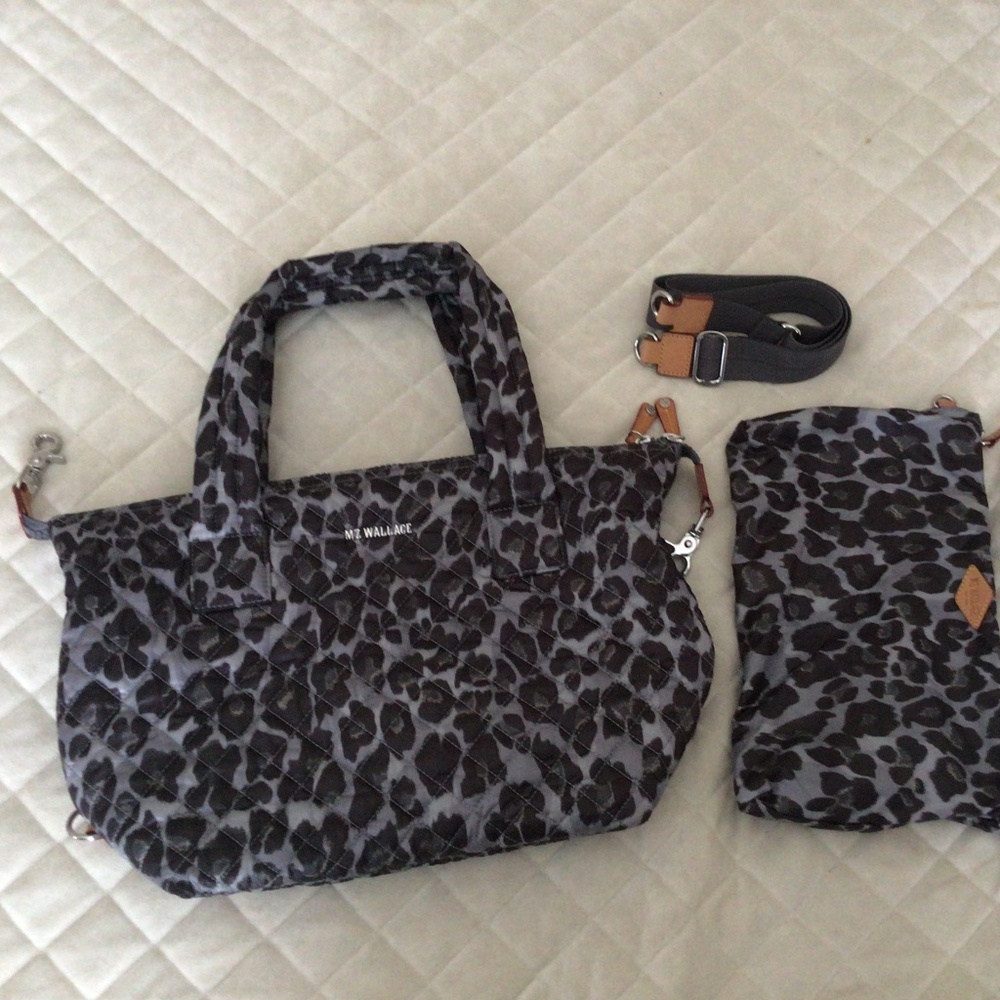 Excellent Condition MZ Wallace Medium Sutton in Magnet Leopard